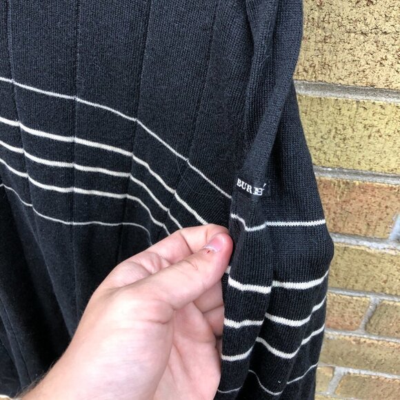 Vintage Merino Wool Burberry Sweater XL Black - Picture 3 of 6
